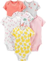 Simple Joys by Carter's Baby Girls' Short-Sleeve Bodysuit, Pack of 6